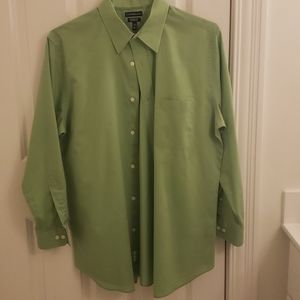 Green mens dress shirt size large